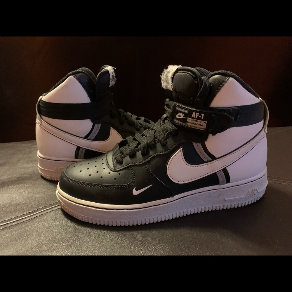 Nike Air Force 1 High LV8 2 Black White GS CI2164-010 Youth Size 6